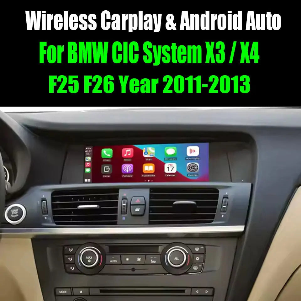For BMW CIC System X3 / X4 F25 F26 Year 2011-2013 AERISAUTO for Apple CarPlay Module and Android Auto 我的商店