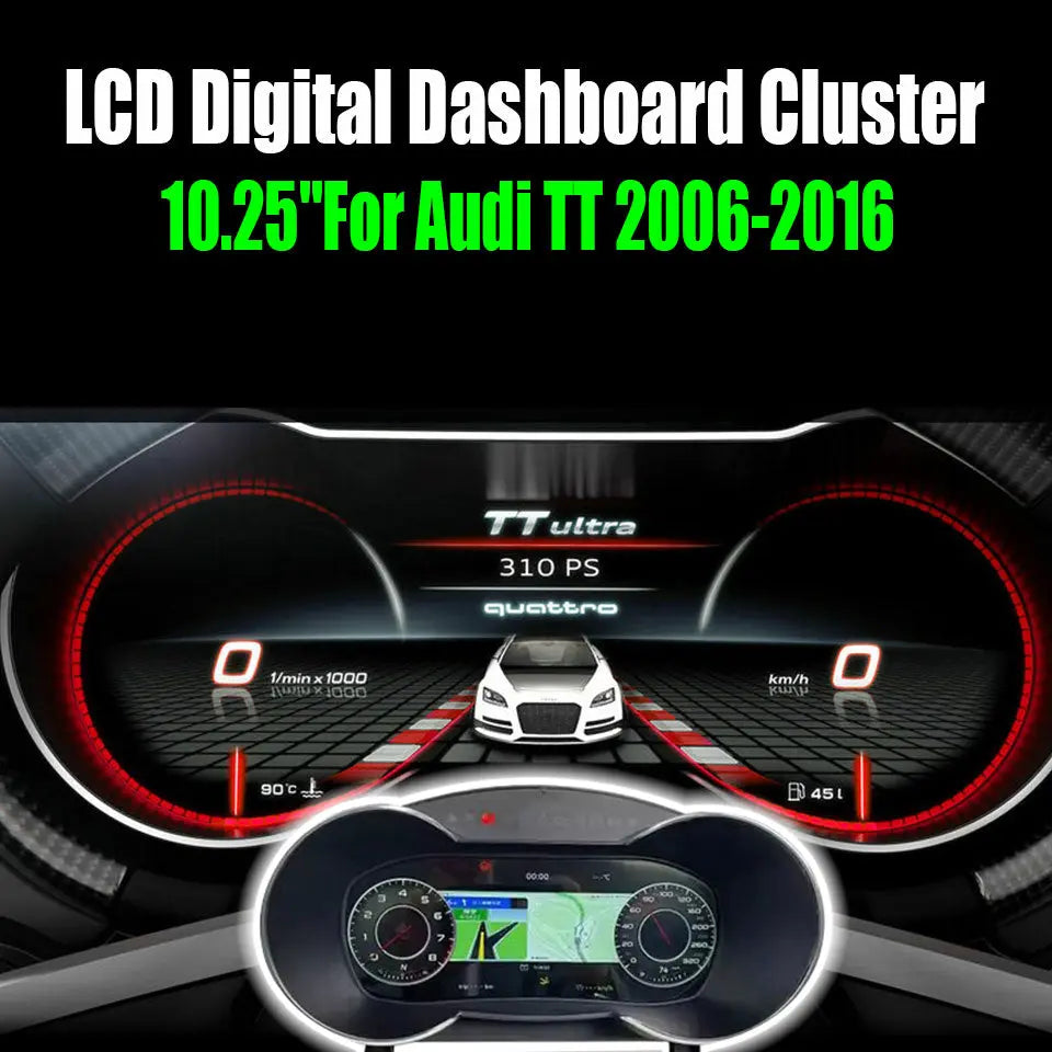 10.25''For Audi TT 2006-2016 AERISAUTO for LCD Digital Dashboard Cluster Aerisauto