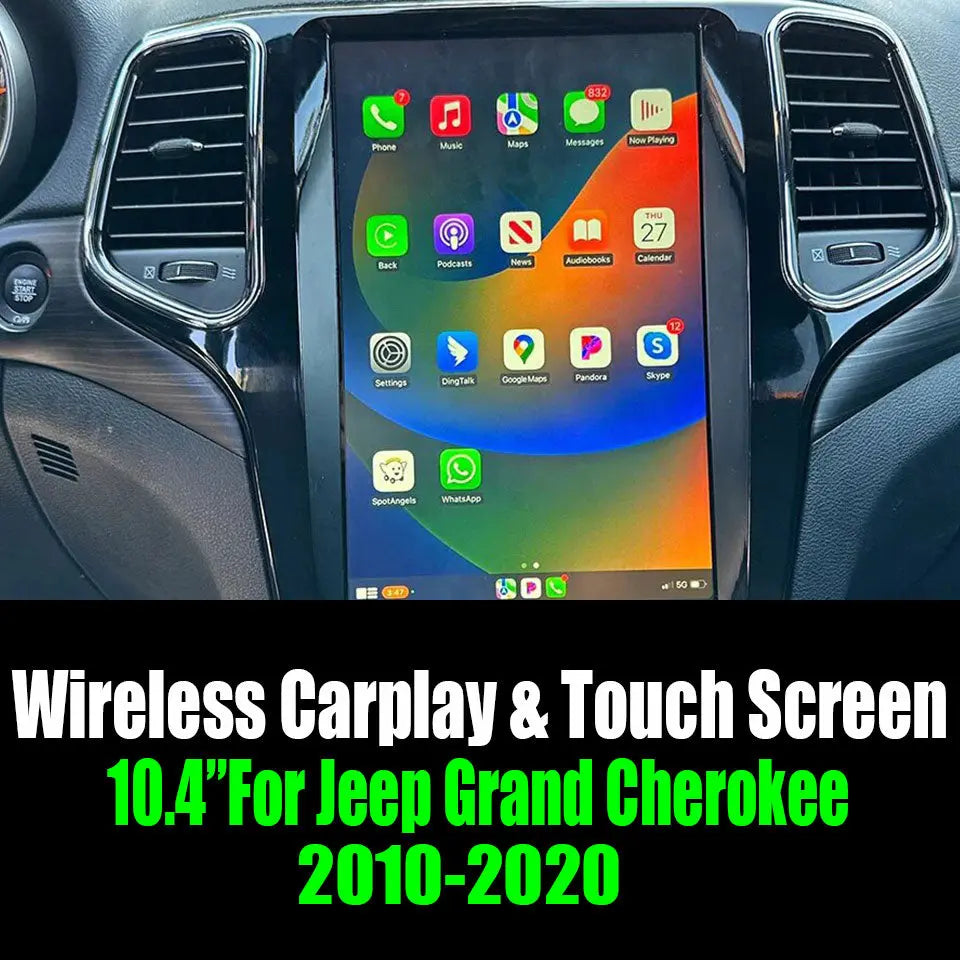 10.4"For Jeep Grand Cherokee 2010-2020 Tesla Style Car Radio AERISAUTO for Apple Android screen and Android Auto Aerisauto