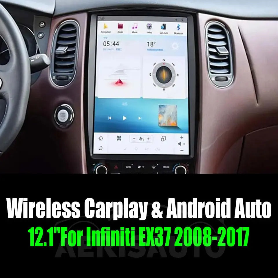 12.1"For Infiniti EX37 2008-2017 Tesla Style Car Radio AERISAUTO for Apple Android screen and Android Auto Aerisauto