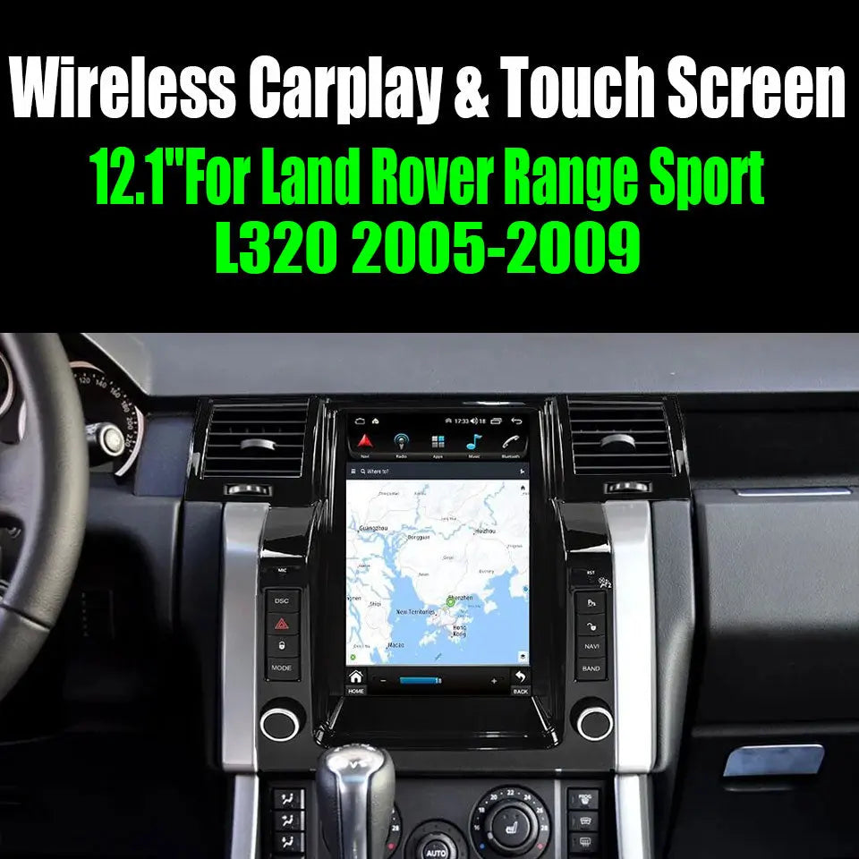 12.1''For Land Rover Range Sport L320 2005-2009 Android 13.0 AERISAUTO for Apple Android screen and Android Auto Aerisauto