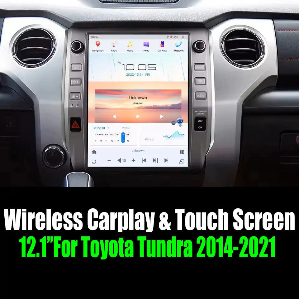 12.1"For Toyota Tundra 2014-2021 Tesla Style Car Radio AERISAUTO for Apple Android screen and Android Auto Aerisauto