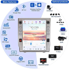 12.1"For Toyota Tundra 2014-2021 Tesla Style Car Radio AERISAUTO for Apple Android screen and Android Auto Aerisauto