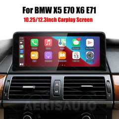 12.3Touch Screen Display For BMW X5 E70 X6 E71 CCC CIC 2007-2013Wireless Carplay Android Auto Car Multimedia Video Player Stereo Aerisauto