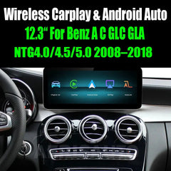 12.3“ For Benz A C NTG4.0/4.5/5.0 Wireless CarPlay 2008–2018 AERISAUTO for Apple Android screen and Android Auto 我的商店