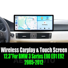 12.3''For BMW 3 Series E90 E91 E92 2005-2012 AERISAUTO for Apple Android screen and Android Auto Aerisauto