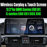 12.3''For BMW 3series E90 E91 5 series E60 E61 CCC CIC Android 13 AERISAUTO for Apple Android screen and Android Auto Aerisauto