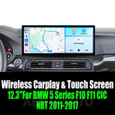 12.3''For BMW 5 Series F10 F11 CIC NBT 2011-2017 AERISAUTO for Apple Android screen and Android Auto Aerisauto