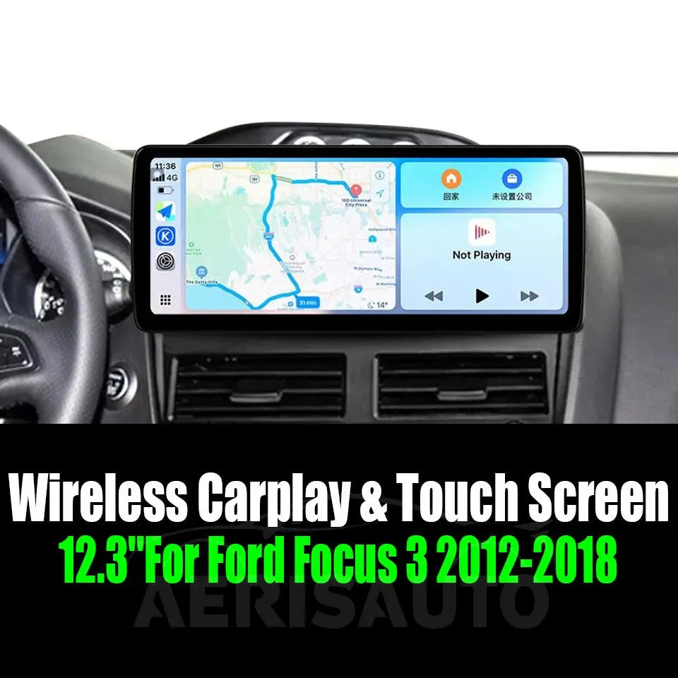 12.3''For Ford Focus 3 2012-2018 AERISAUTO for Apple Android screen and Android Auto Aerisauto
