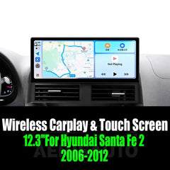 12.3''For Hyundai Santa Fe 2 2006-2012 AERISAUTO for Apple Android screen and Android Auto Aerisauto