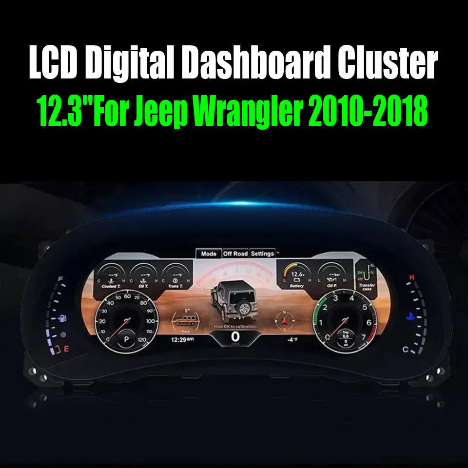 12.3"For Jeep Wrangler 2010-2018 AERISAUTO for LCD Digital Dashboard Cluster Aerisauto