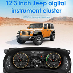 12.3"For Jeep Wrangler 2010-2018 AERISAUTO for LCD Digital Dashboard Cluster Aerisauto
