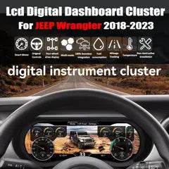 12.3"For Jeep Wrangler 2018-2023 AERISAUTO for LCD Digital Dashboard Cluster Aerisauto