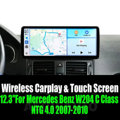 12.3''For Mercedes Benz W204 C Class NTG 4.0 2007-2010 AERISAUTO for Apple Android screen and Android Auto Aerisauto