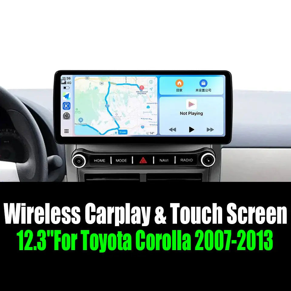 12.3''For Toyota Corolla 2007-2013 AERISAUTO for Apple Android screen and Android Auto Aerisauto