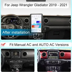 13.6"For Jeep Gladiator 2018-2021 Tesla Style Car Radio AERISAUTO for Apple Android screen and Android Auto Aerisauto