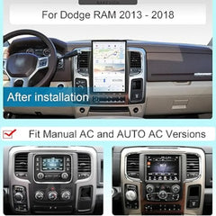 14.4"For Dodge RAM 1500 2500 3500 2013-2018 Tesla Style Car Radio AERISAUTO for Apple Android screen and Android Auto Aerisauto