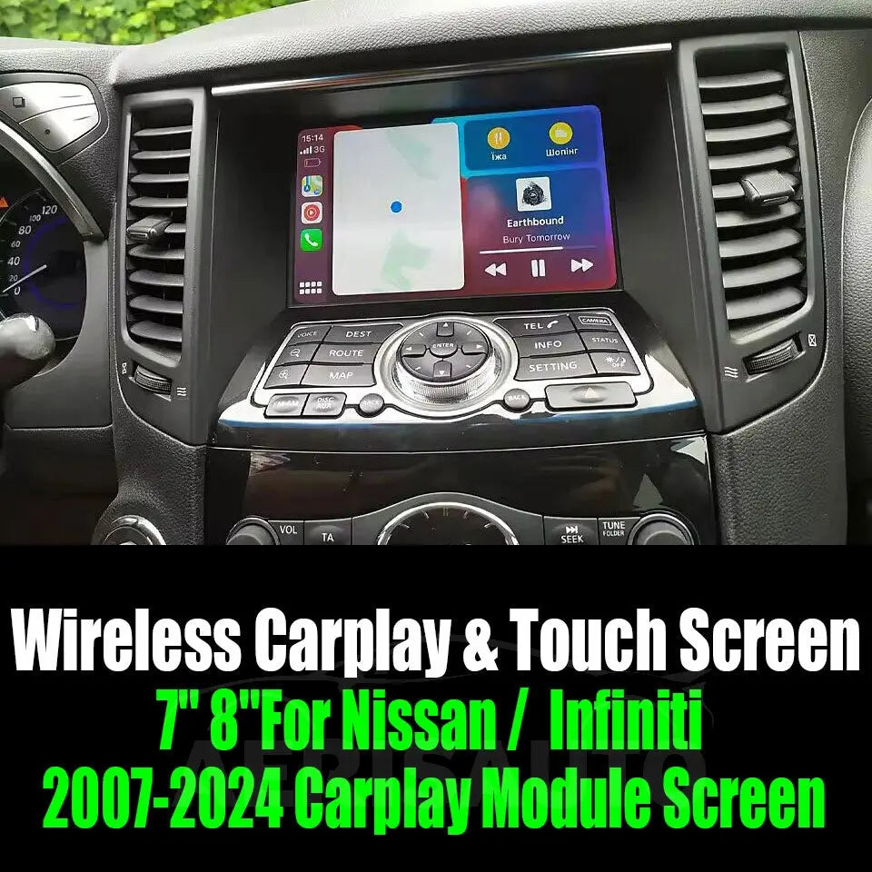 7'' 8''For Nissan Patrol Y62 QX60 Q60 QX80 Pathfinder R52 370z 2007-2024 Infiniti 2011-2024 Carplay Module Screen Aerisauto