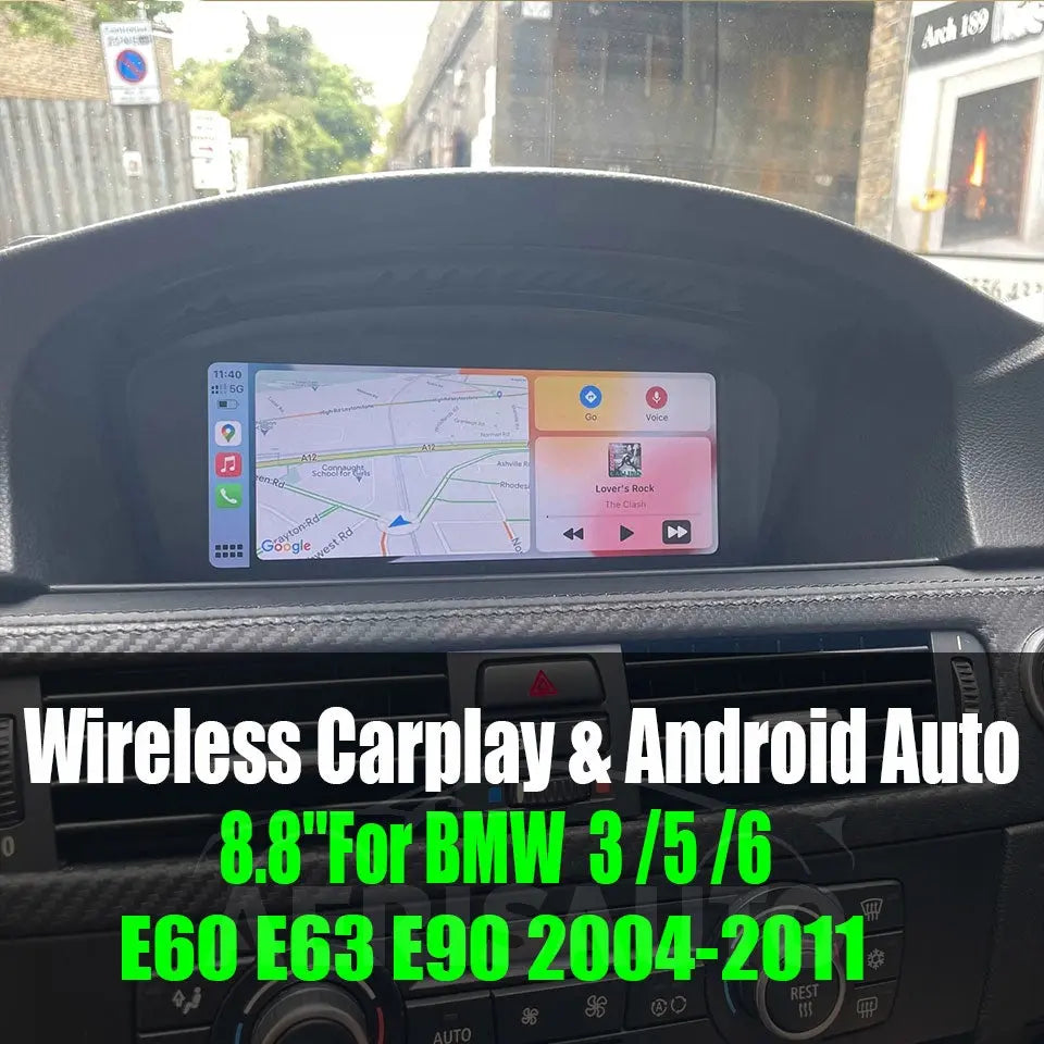 8.8''For BMW 3 Series E90 / 5 Series E60 / 6 Series E46 E63 2004-2011 AERISAUTO for Apple Android screen and Android Auto Aerisauto