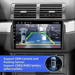 9''For BMW 3 Series E46 M3 318/320/325/330/335 1998-2005 Android 13 AERISAUTO for Apple Android screen and Android Auto Aerisauto