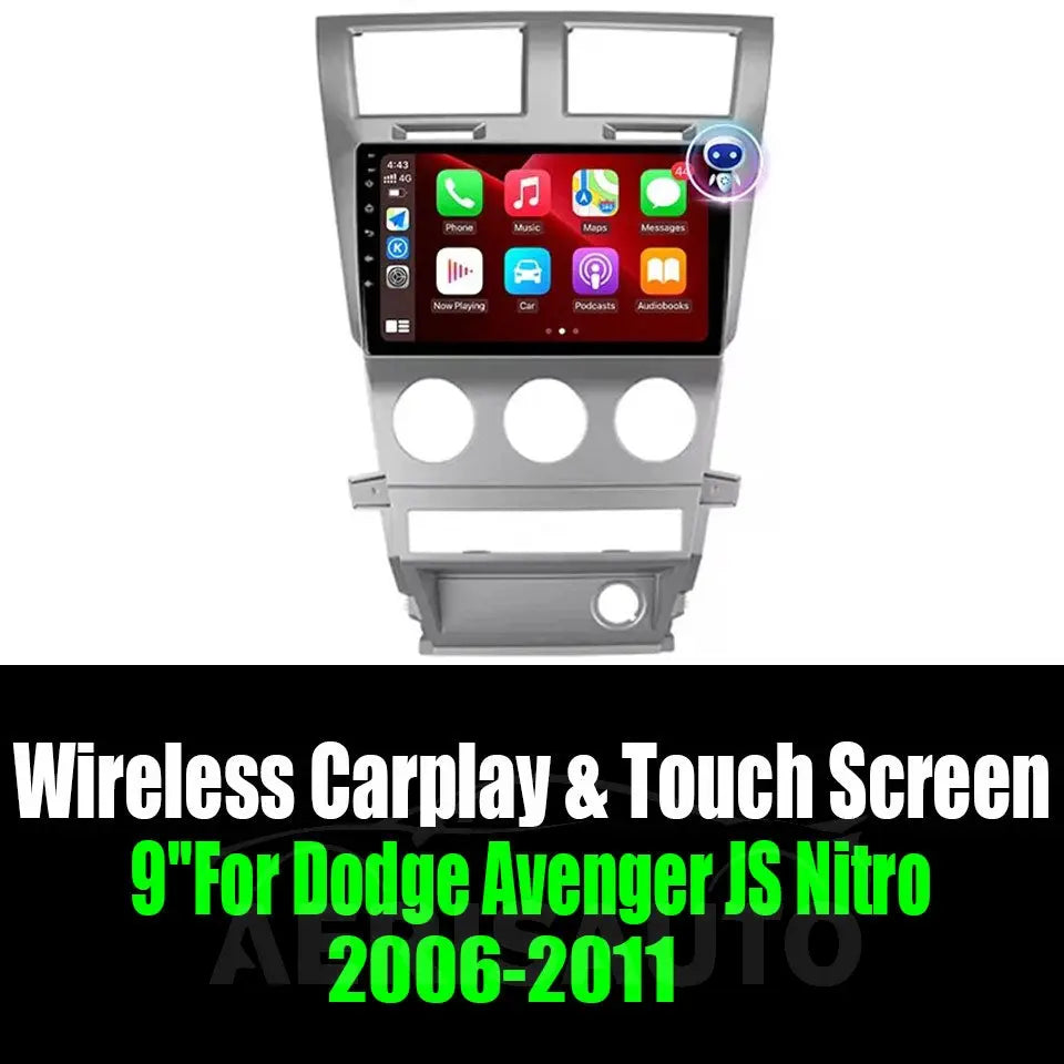 9''For Dodge Avenger JS Nitro 2006-2011 AERISAUTO for Apple Android screen and Android Auto Aerisauto