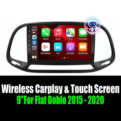 9''For Fiat Doblo 2015 - 2020 AERISAUTO for Apple Android screen and Android Auto Aerisauto