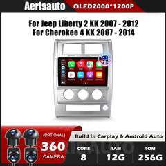 9''For Jeep Liberty 2 KK Cherokee 4 KK 2007-2014 AERISAUTO for Apple Android screen and Android Auto Aerisauto