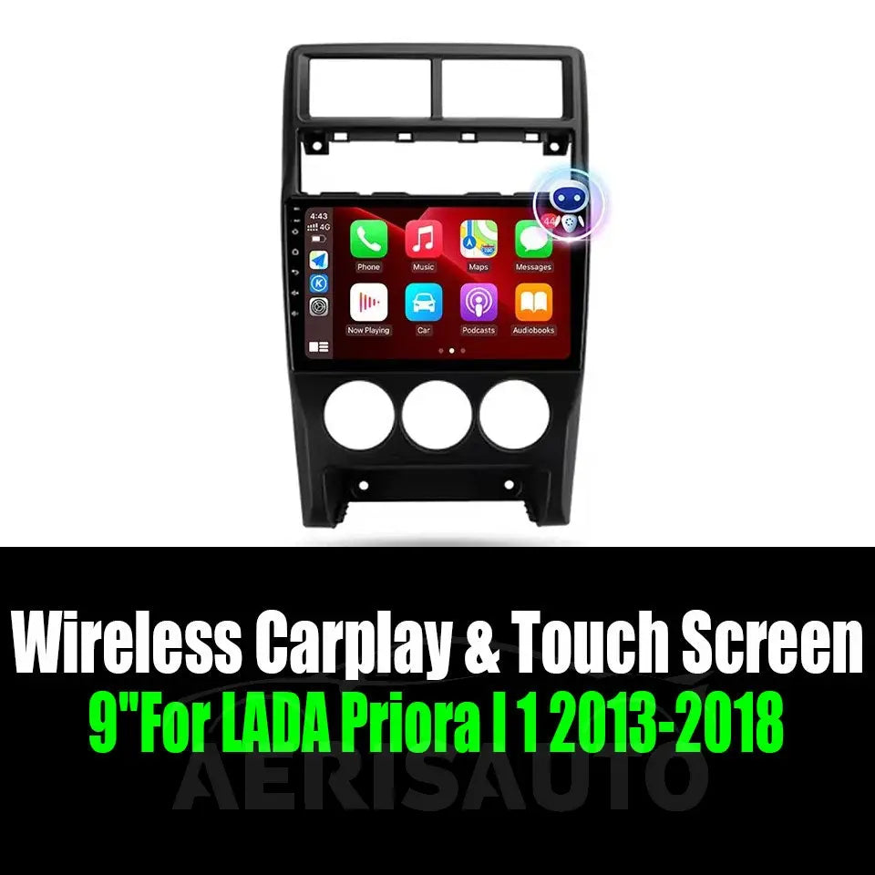 9''For LADA Priora I 1 2013-2018 GPS AERISAUTO for Apple Android screen and Android Auto Aerisauto