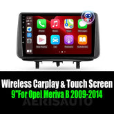9''For Opel Meriva B 2009-2014 AERISAUTO for Apple Android screen and Android Auto Aerisauto