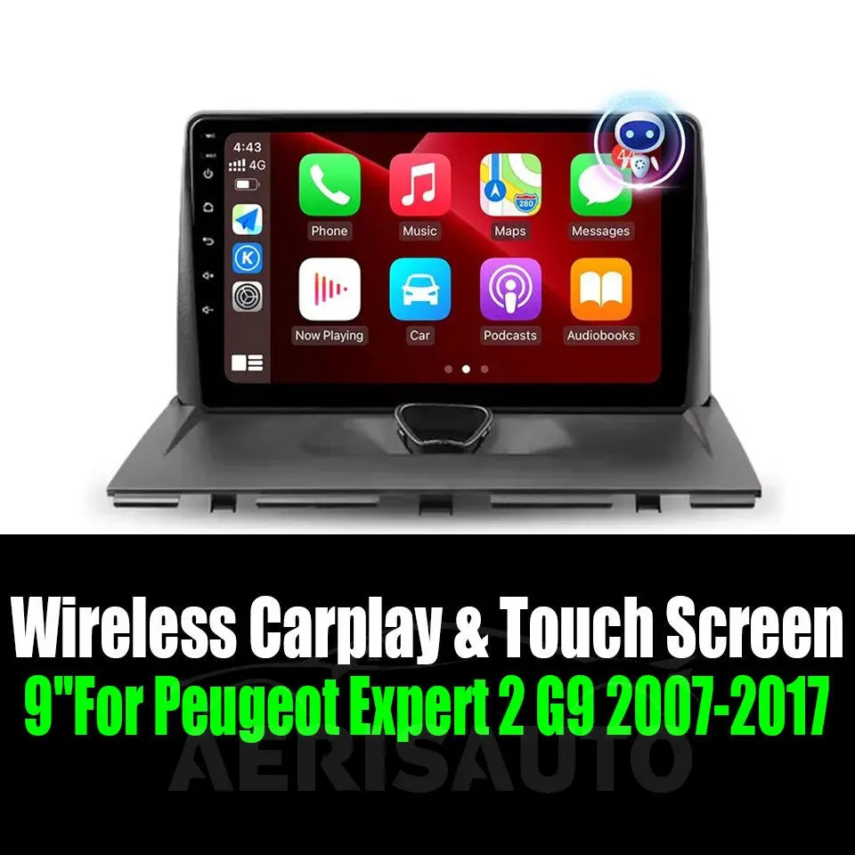 9''For Peugeot Expert 2 G9 2007-2017 AERISAUTO for Apple Android screen and Android Auto Aerisauto