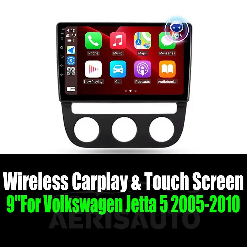 9''For Volkswagen Jetta 5 2005-2010 AERISAUTO for Apple Android screen and Android Auto Aerisauto
