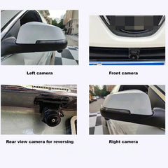 Aerisauto Panoramic Surround View Right+Left+Front+Rear View Camera System for Android Auto Radio Night Vision Car 1080P AHD 360 Camera Aerisauto