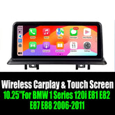 Android 14 10.25''For BMW 1 Series 120i E81 E82 E87 E88 2006-2011 AERISAUTO for Apple Android screen and Android Auto Aerisauto