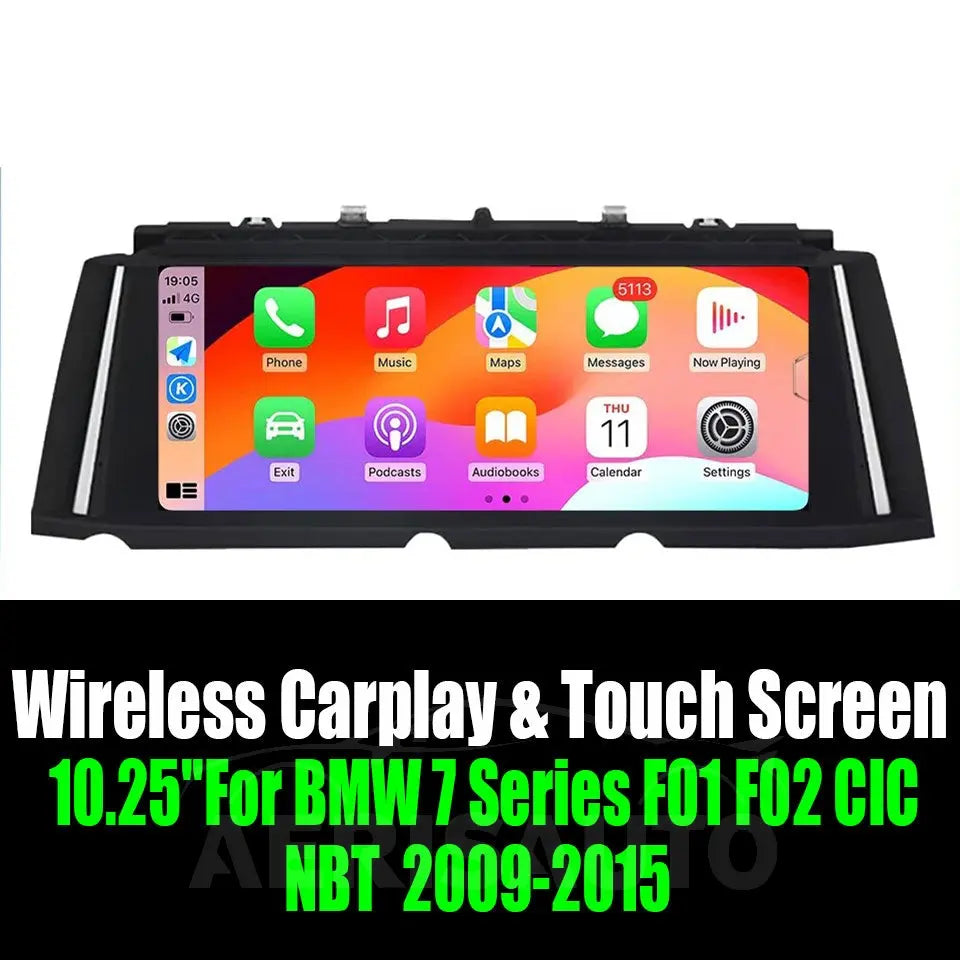Android 14 10.25''For BMW 7 Series F01 F02 CIC NBT 2009-2015 Car Player Multimedia Original GPS Navigation CarPlay Auto Wifi Aerisauto