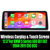 Android 14 12.3''For BMW 5 Series E60 E61 E62 2004-2011 CIC CCC AERISAUTO for Apple Android screen and Android Auto Aerisauto