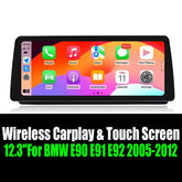 Android 14 12.3''For BMW E90 E91 E92 2005-2012 AERISAUTO for Apple Android screen and Android Auto Aerisauto