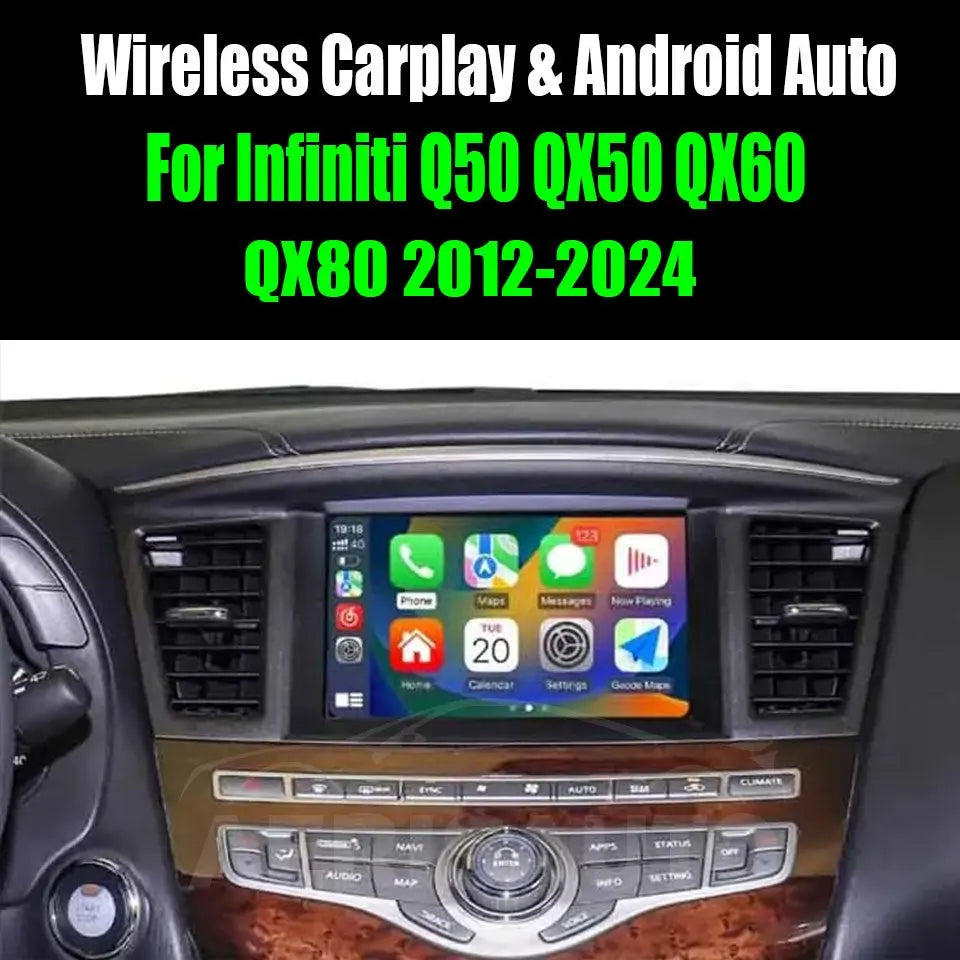 For Infiniti Q50 QX50 QX60 QX80 2012-2024 AERISAUTO for Apple CarPlay Module and Android Auto Aerisauto