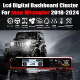 For Jeep Wrangler 2018-2024 Digital Dashboard Cluster Dual Screen Car Radio Strip Screen CarPlay Android Auto Speed Meter Screen Aerisauto