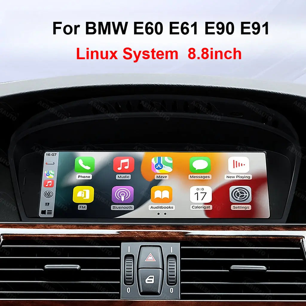 Wireless CarPlay & Android Auto 8.8" Screen for BMW 3/5 Series (E60/E61/E90/E91) CCC/CIC Car Multimedia Player Display Aerisauto