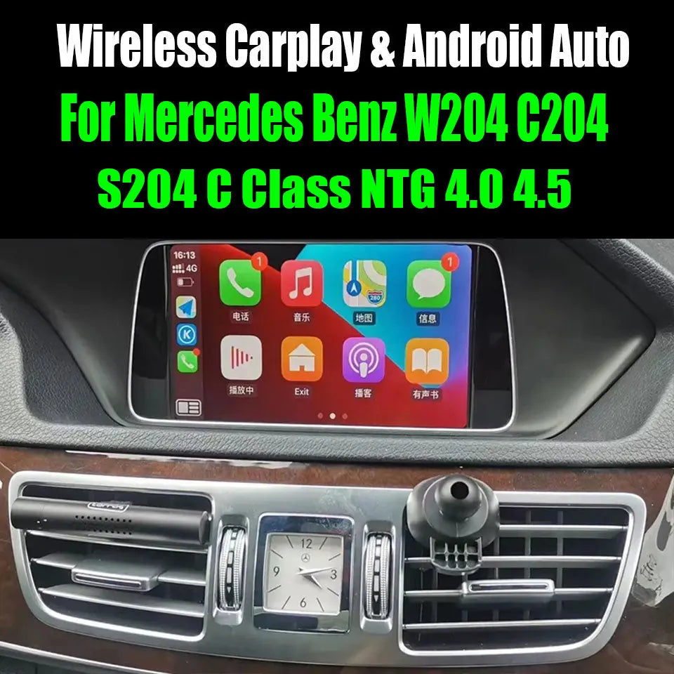 For Mercedes Benz W204 C204 S204 C Class NTG 4.0 4.5 AERISAUTO for Apple CarPlay Module and Android Auto 我的商店