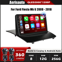 9''For Ford Fiesta Mk 6 2009-2018 AERISAUTO for Apple Android screen and  Android Auto