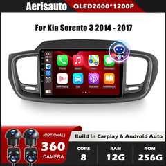 9''For Kia Sorento 3 2014-2017 AERISAUTO for Apple Android screen and  Android Auto