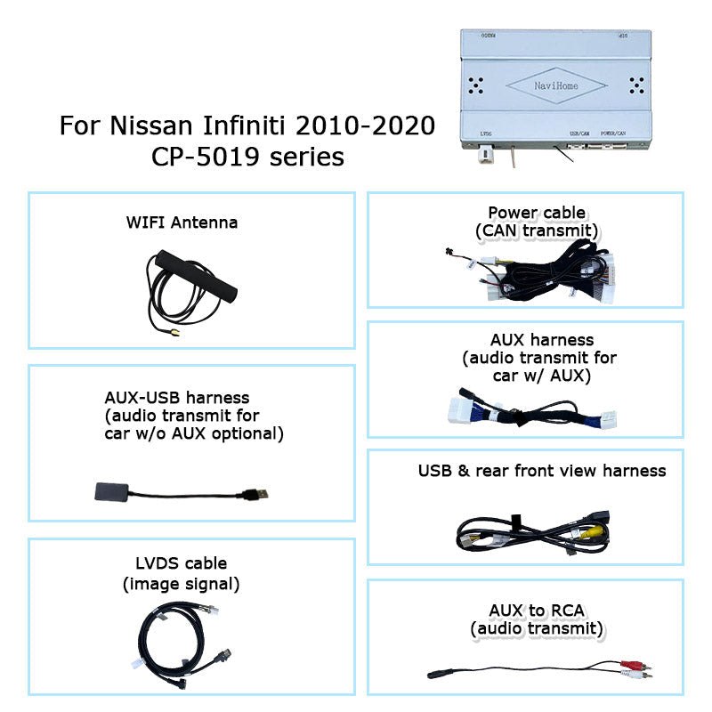 For Infiniti G37 G25 G35 Q40 Q60 2010-2020 AERISAUTO for Apple CarPlay Module and  Android Auto