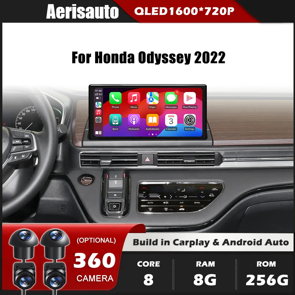 10.33''For Honda Odyssey 2022 AERISAUTO for Apple Android screen and  Android Auto