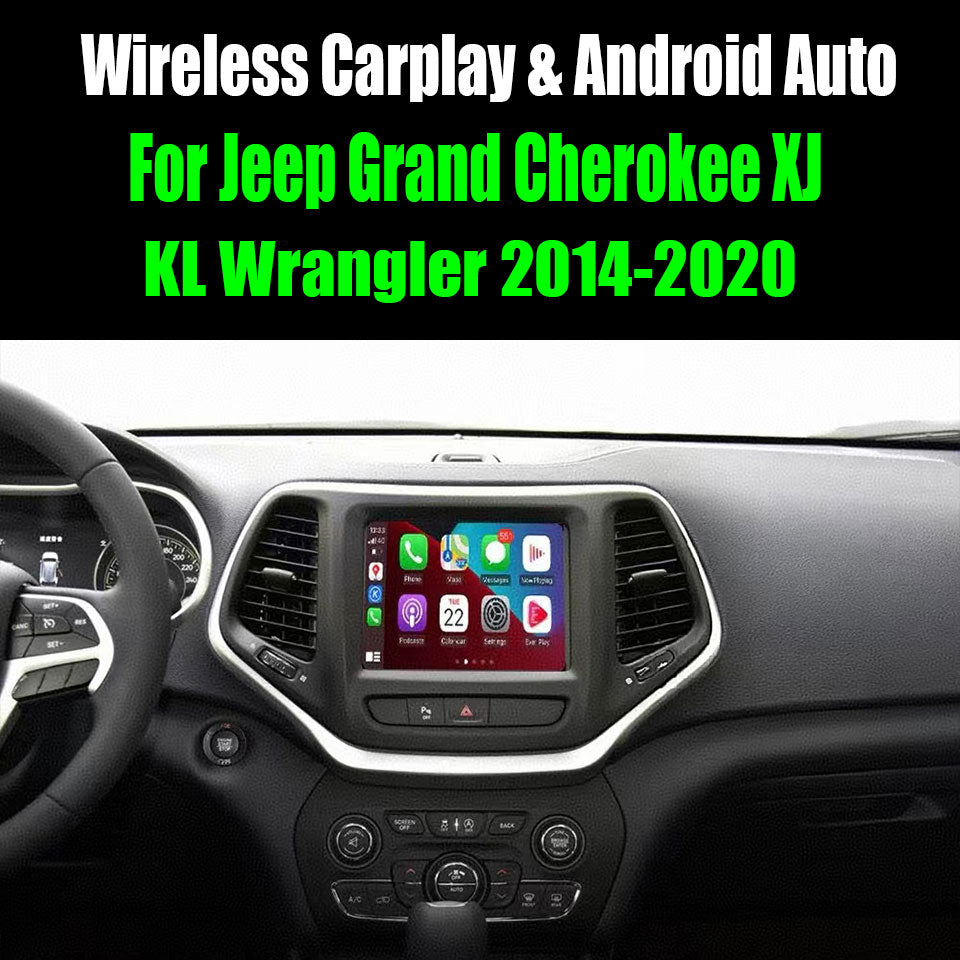 For Jeep Grand Cherokee XJ KL Wrangler 2014-2020 AERISAUTO for Apple CarPlay Module and  Android Auto