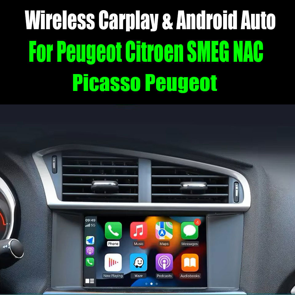 For Peugeot Citroen SMEG NAC Picasso C4 C5 DS3 DS4 DS5 Peugeot 308 508 208 3008 AERISAUTO for Apple CarPlay Module and  Android Auto