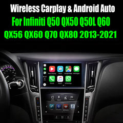 CarPlay Retrofit iOS15 AirPlay pour Infiniti Q50 Q60 Q70 QX50 Q50L Android Auto Apple Car Play Mirroring Système de navigation 