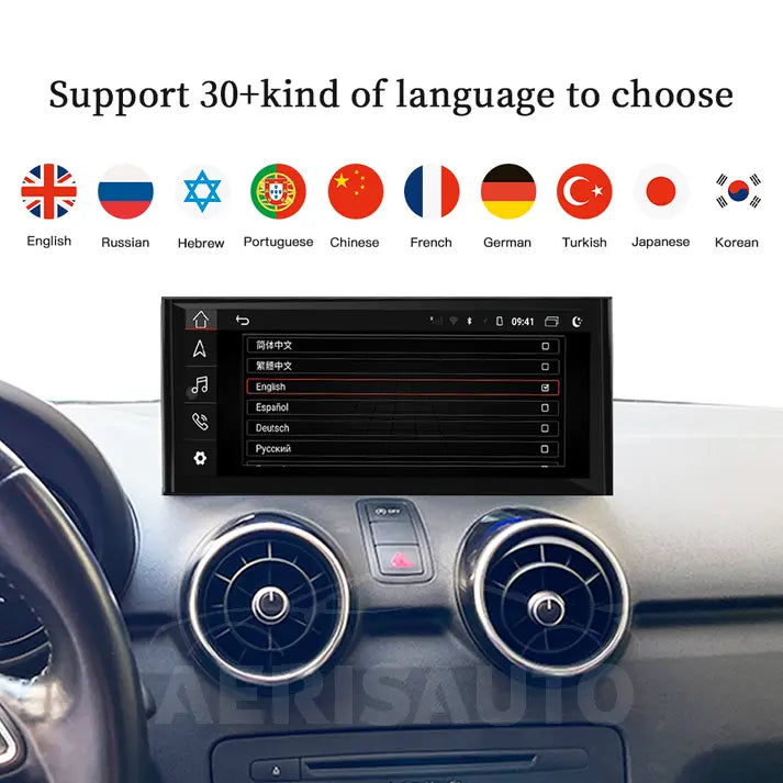 10.25" For Audi A1 2013-2020 AERISAUTO Wireless Apple Carplay Android screen and  Android Auto Aerisauto