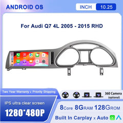 10.25''For Audi Q7 4L 2005-2015 AERISAUTO for Apple Android screen and  Android Auto Aerisauto