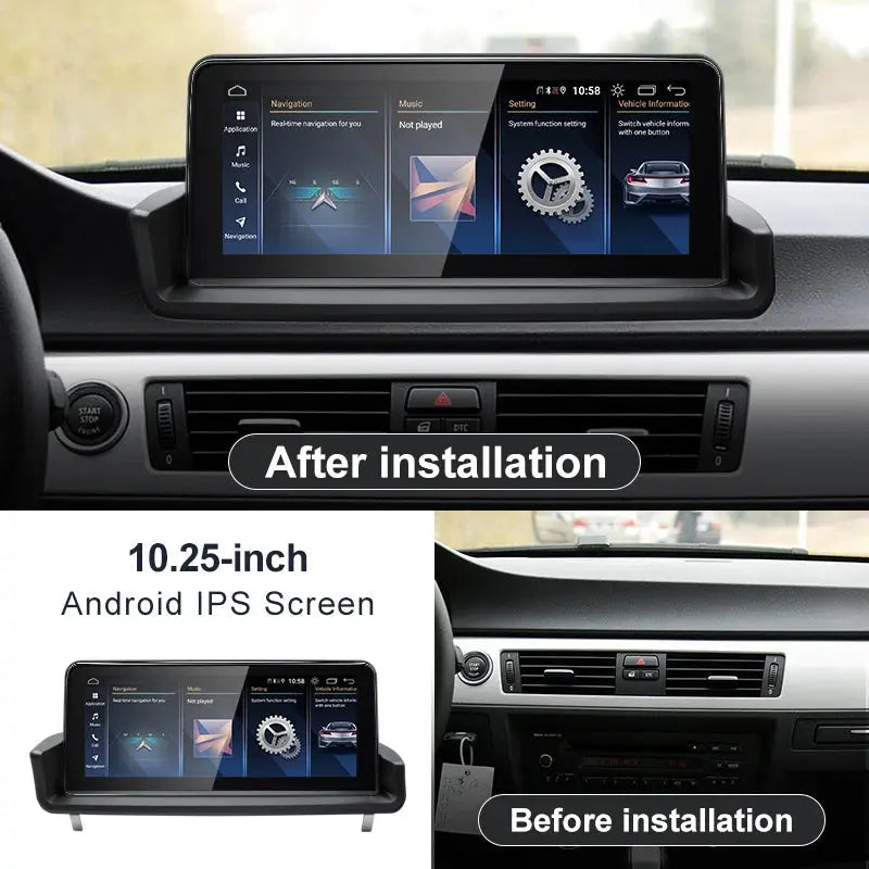 10.25''For BMW 3 Series E90 E91 E92 2005-2011 Android 13.0 AERISAUTO for Apple Android screen and  Android Auto Aerisauto